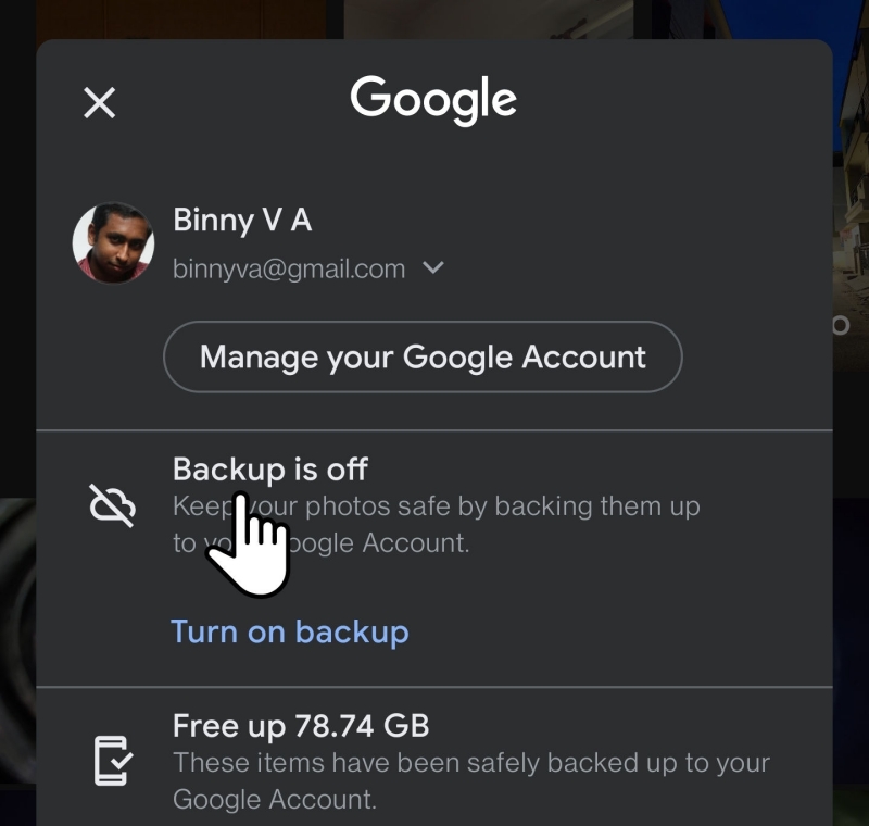 Backup is Off